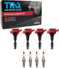 TRQ Ignition Coil and Spark Plug Kit 8 Piece Iridium Spark Plugs Compatible with 2015-2020 Hyundai Sonata 2017-2020 Santa Fe 2018-2021 Tucson 2016-2020 Kia Sorento 2017-2020 Optima 2017-2021 Sportage