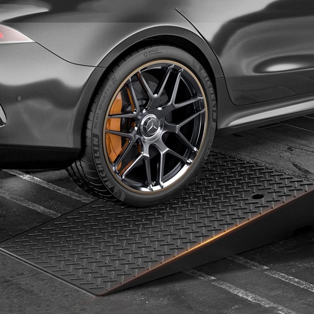 Portable Threshold Ramp Sidewalk Curb Ramps Non-Slip Wheelchair Ramp 4-8In Rise Sidewalk Kerb Ramp Door Step Ramp Shed Ramp/50 * 80 * 14Cm (Size : 50 * 80 * 16Cm)