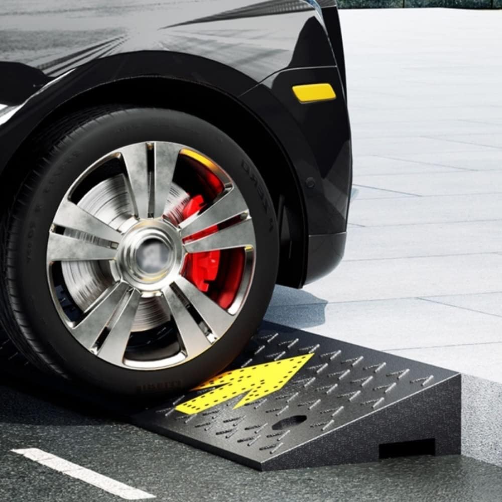 ZJIEX Wheelchair Ramp Rubber Ramps for Driveway Entryway Doorways, 2in/ 4in/ 6in/ 7in Rise Curb Ramp, Safety Non-Slip Threshold Transition Ramp, Car Kerb Ramp (Size : 100x37x18cm(39x14x7inch))