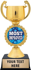 Crown Awards Personalized Most Improved Trophy, 7.25' Gold Cup Most Improved Trophies with Free Custom Engraving Prime
