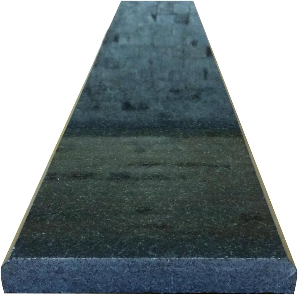 Tenedos Absolute Black Granite Doorway Threshold Tile (Marble Saddle) Polished for Floor Transition, Window sill, Maintenance Free, Stain Resistant (4' x 36')