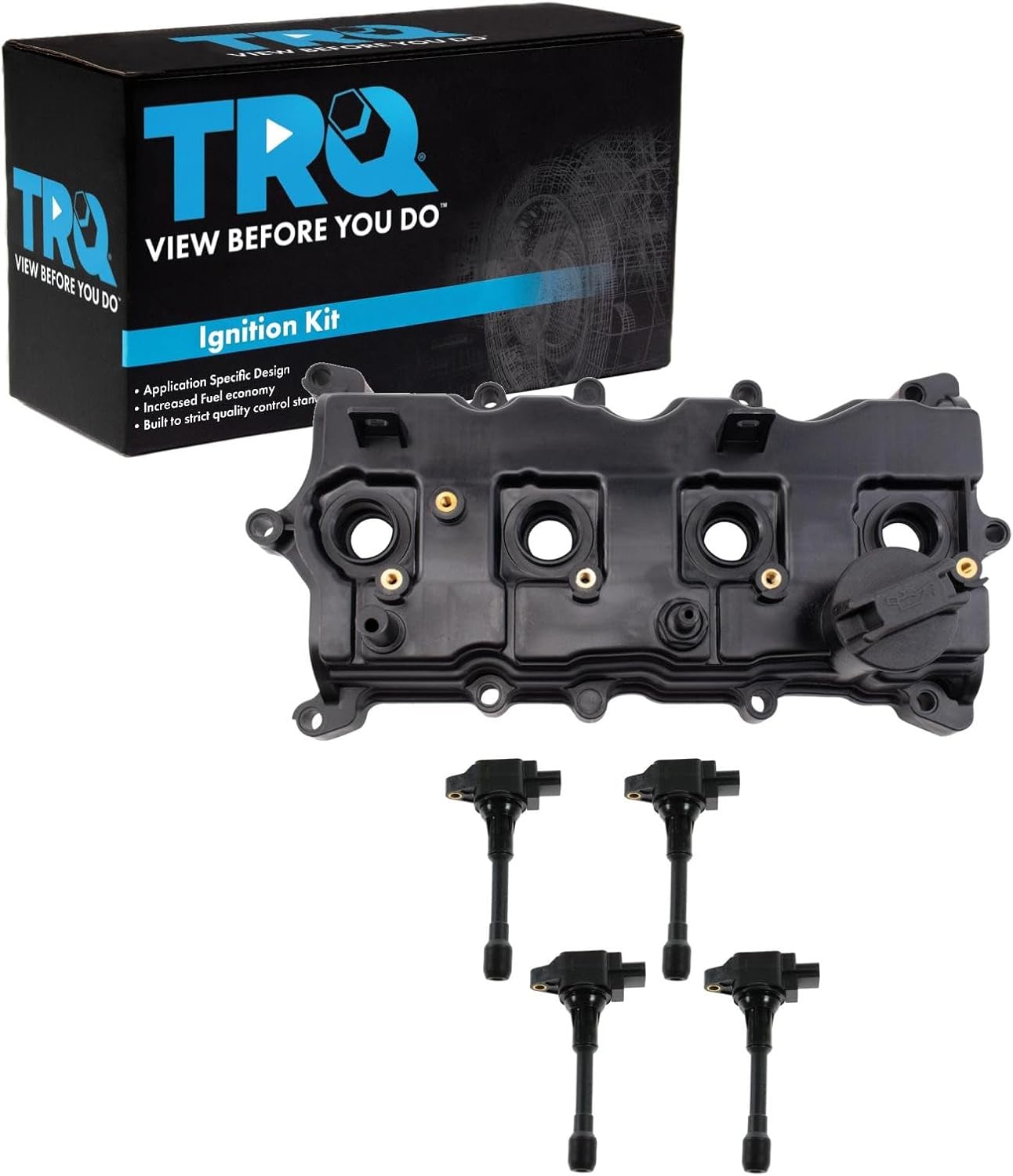 TRQ Ignition Coil Kit 5 Piece Compatible with 2008-2012 Nissan Rogue