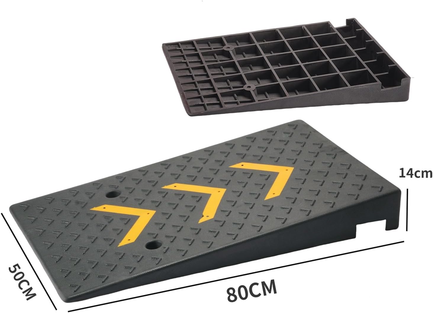 Rubber Kerb Ramps 4-7 inches Height, Heavy Duty Threshold Ramps for Driveway, Mobility Scooter/Step, 20 Ton Load Capacity(Rise 5 inch/13cm)