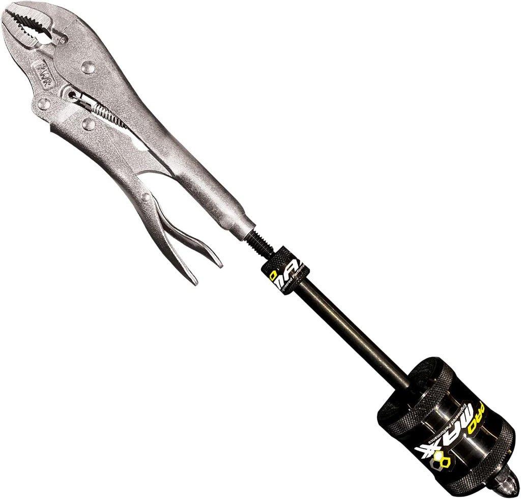 PRO MAXX PlierPull 5/16' Locking Plier Threaded Adapter Connects Your Vise Grip to Included 11' Slide Hammer Pulling Power For Auto Body Repairs, Popping Cotter Pins, Bushings Seals More ProMAXX Tool