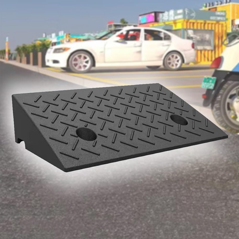 Curb ramp,Driveway ramp, Garage Threshold Ramp 2' 3' Rise Heavy Duty Loading Shed Ramps for Trailer Walkers(50x30x14cm)