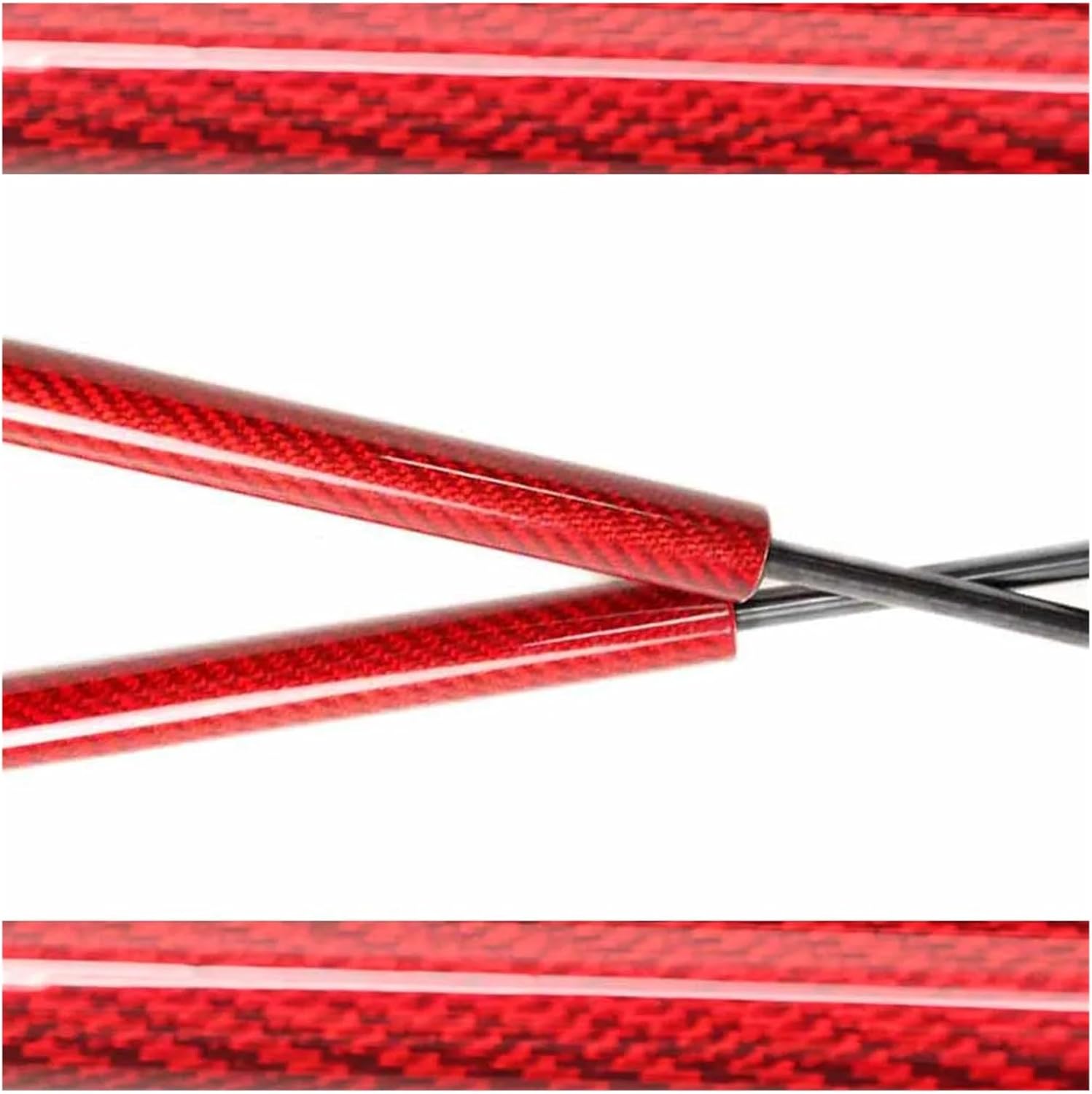 Dampers 1991-1998 Compatible with VW Golf MK3 Front Bonnet Hood Modify Lift Support Shock Accessories Absorber Car Parts(Color:Red Carbon Fiber)