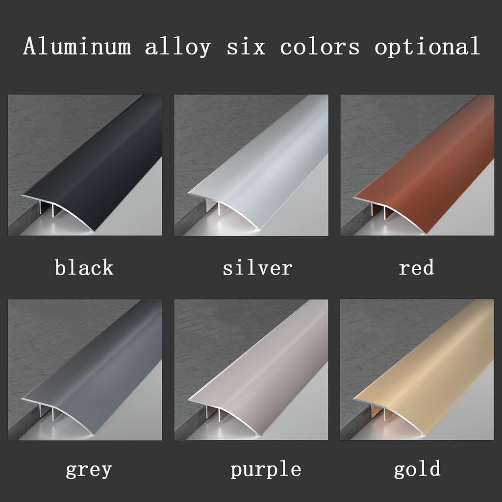 Aluminum Floor Transition Strip, 36' Aluminum Carpet To Tile Transition Strip, Interior Metal Thresholds For Doorways Vinyl Laminate, Floor Transition Strip Wood To Tile, 36in X 1.6in(Red,360cm(90x4))