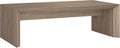 Henn&Hart 48' Rectangular Low-Profile Coffee Table for Living Room, Family Room, or Office, Weathered Gray