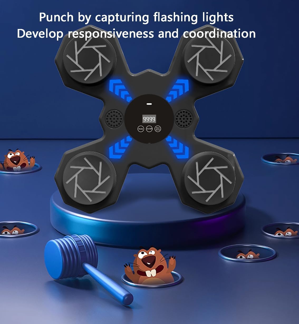 New Smart Music Boxing Machine Smart Wall Boxing Equipment Intelligent Electronic Striking Equipment for Agility Training Target for Home Office and Home Office