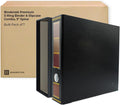 3-Ring Premium Binder & Slip Case Combo, Pack of 7 - Barrister Black, 3' Spine Width, 525 Sheet Capacity, 2' D-Rings, Linen-Textured Covers, Steel Reinforced Edges by Bindertek