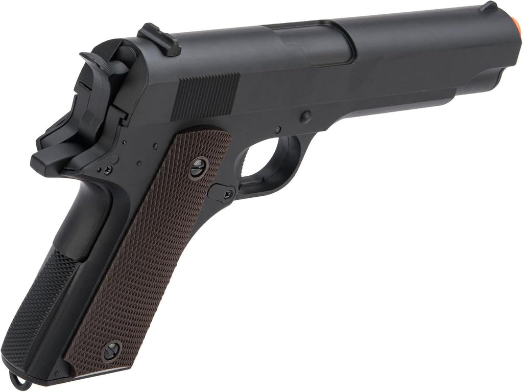 Evike Airsoft - CYMA AEP Full Auto Select Fire Airsoft 1911 Airsoft AEP Airsoft Pistol w/Metal Gearbox & MOSFET (Color: Black)