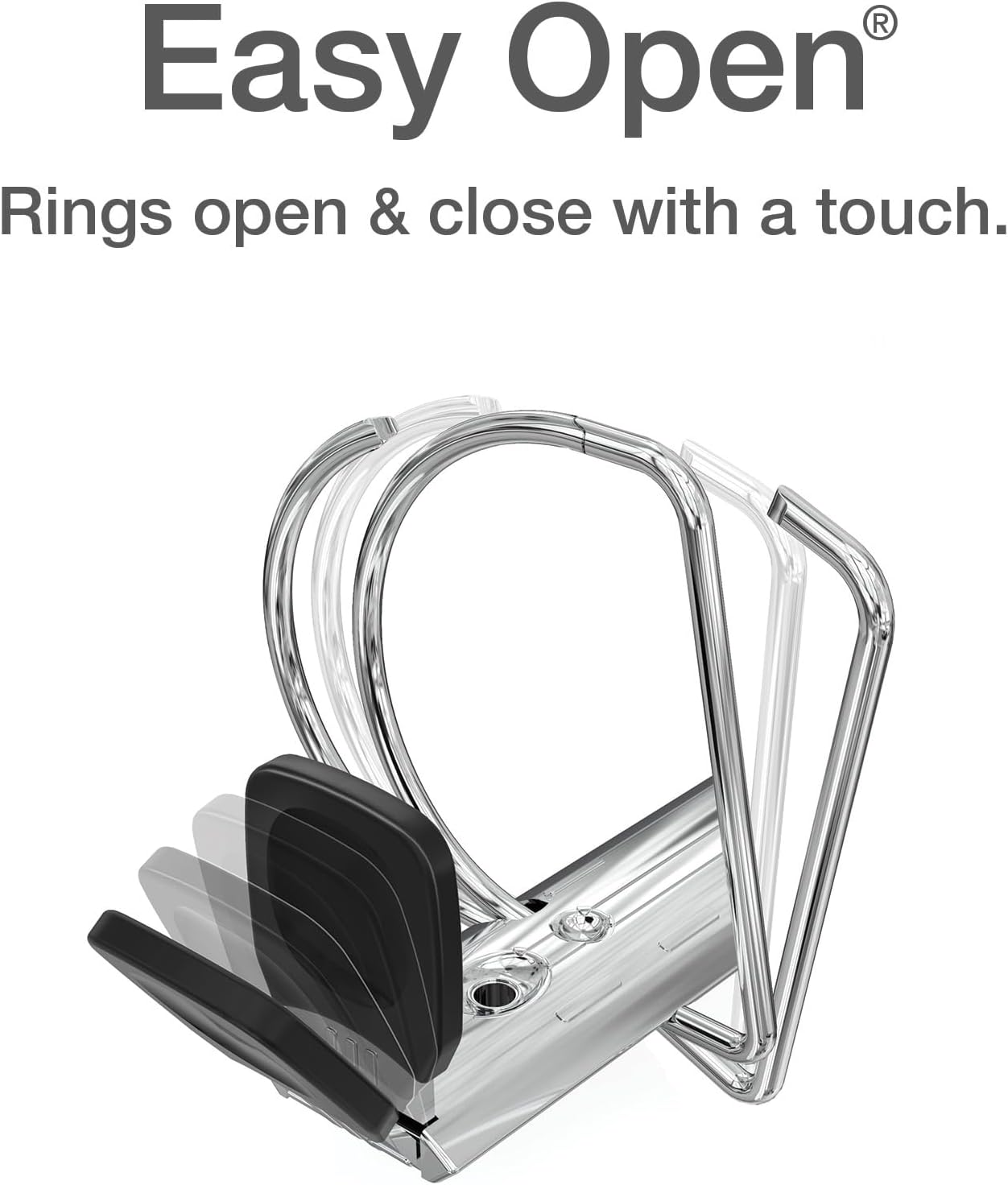 Cardinal 3 Ring Binder, 1.5 Inch Premier Easy Open Binder, ONE-Touch Locking Slant-D Rings, 400-Sheet Capacity, ClearVue Cover, PVC-Free, Black (10311) (Pack of 12)
