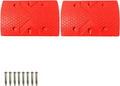 2 Pcs 20' Speed Bumps for Road, 2' Rise Height Speed Bump, Portable Speed Bump, Speed Bumps for Asphalt, for Various Roads, Parking Lots, Schools, Communities(Red)