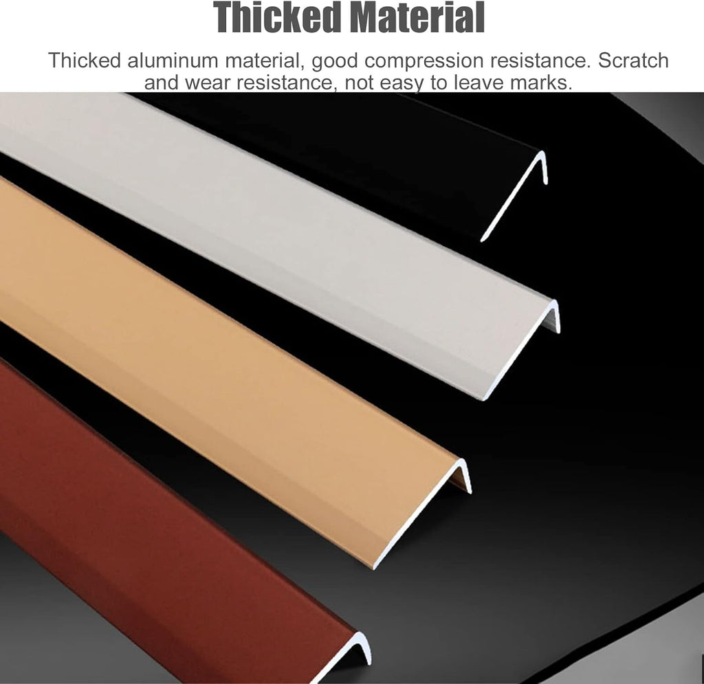 L-Shaped Corner Guard for Floor/Doorway, Aluminum Metal Waterproof Flooring Threshold Transition Strip, Stair Edging Trim Strip (Red Width 28mm(1.1'))