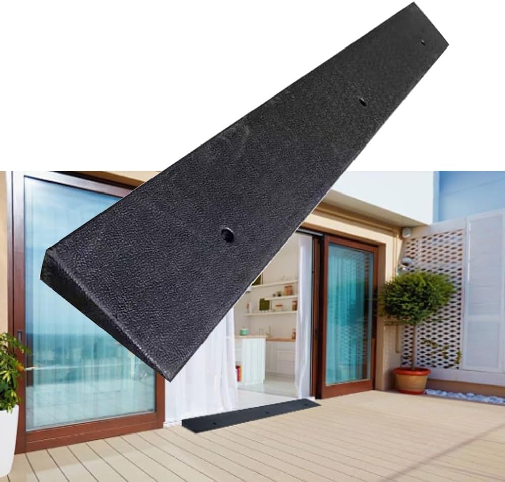 39' Long Curbside Ramp 2'' Rise Rubber Threshold Ramp Rubber Wheelchair Access Door Ramp Portable Driveway Scooter Ramps，2200 LBS Capacity Non-Skid(Height: 6cm/2.36in)