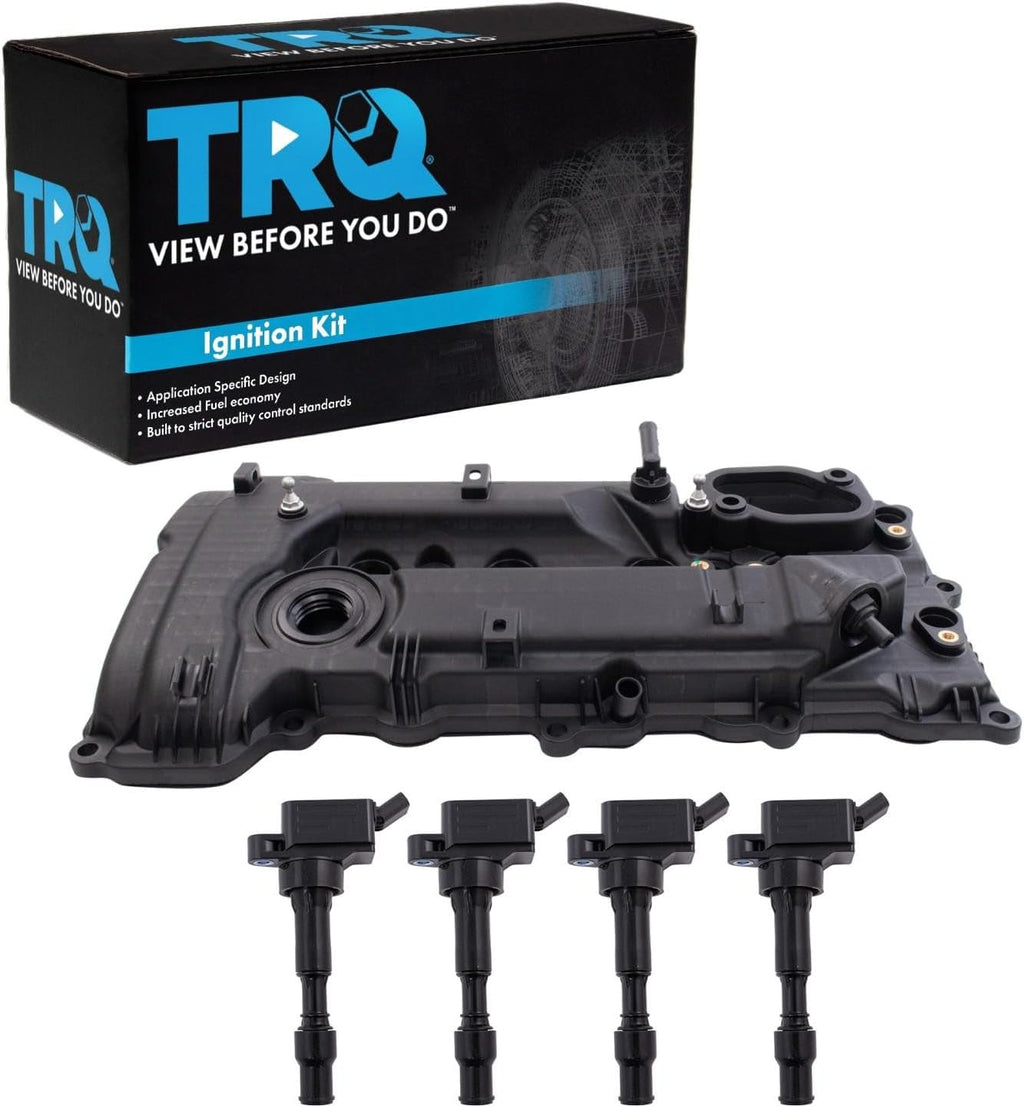 TRQ Ignition Coil Kit 5 Piece Compatible with 2015-2016 Hyundai Elantra 2017-2018 Kia Forte