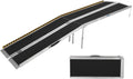 10FT Portable Wheelchair Ramp Non-Skid Aluminum Handicap Ramps with Handle 29'' Wide 600LBS Capacity Wheel Chair Ramp Scooter Ramps for Home, Steps, Stairs, Entry, Threshold, Doorways
