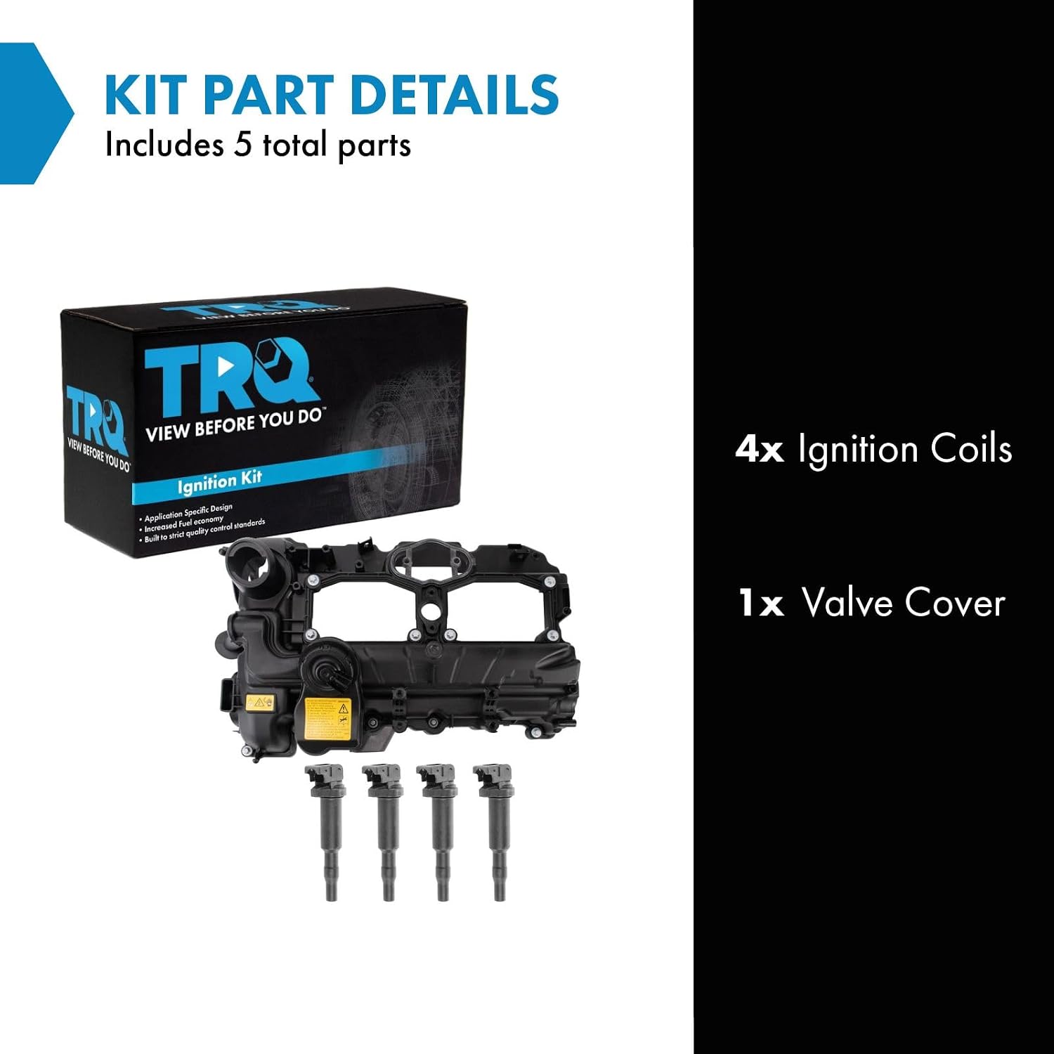 TRQ Ignition Coil Kit 4 Piece Compatible with 2012 BMW 328i 2015-2016 328i GT xDrive 2014-2016 428i