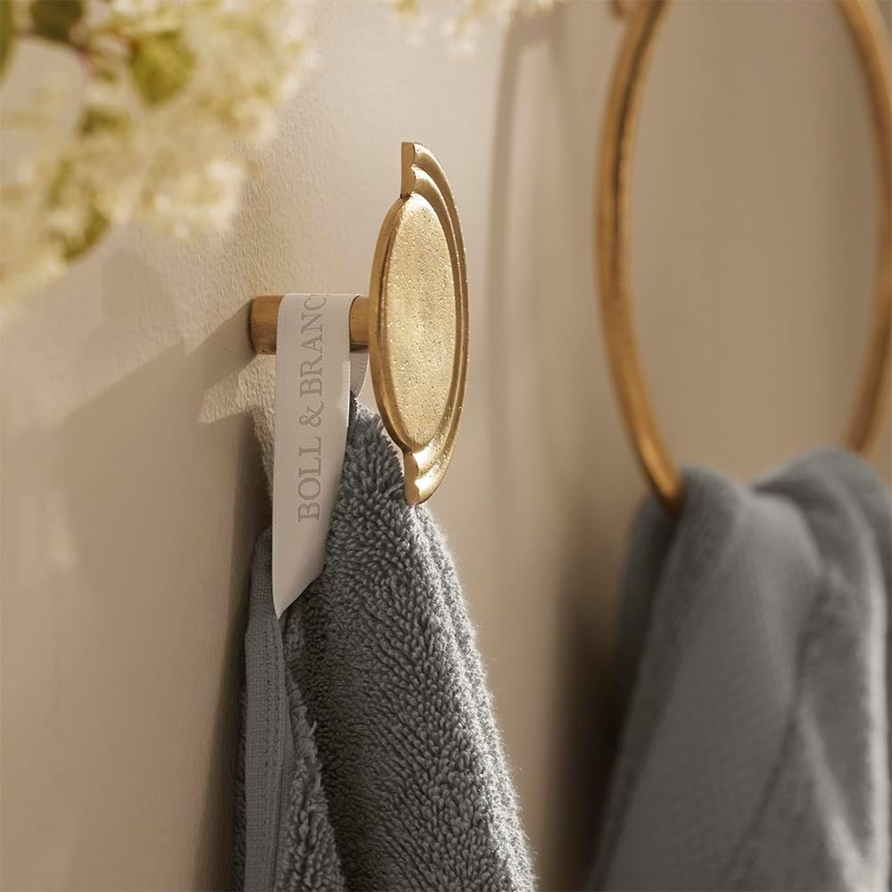 BOLL & BRANCH Plush Bath Sheet Set - Stone - 6 Piece - Includes 2 Oversized Bath Sheets, 2 Hand Towels & 2 Washcloths - 100% Organic Cotton - Ultra Soft & Luxurious - Quick Absorbing
