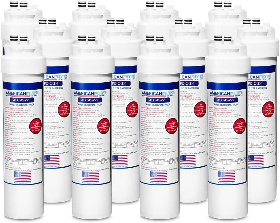 American Filter Company® # AFC-C-Z-1, Compatible with Brita® Redi-Twist™ USF-201, QT3000, 3000QT Under Sink Water Filter cartridge - 12 Filters