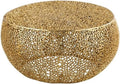 Pemberly Row Round Coffee Table, 32' W x 32' D x 16' H, Durable Aluminum Casting, Gold Finish, Modern Contemporary Design, Sleek Living Room Centerpiece, Stylish Functional Surface