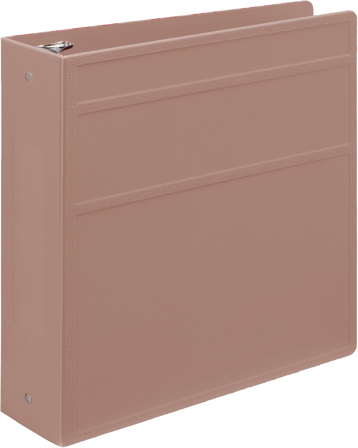 Carstens 3-Inch Heavy Duty 3-Ring Binder - Side Opening, Dusty Rose, Durable Plastic, Precision No-Gap Rings, Waterproof Cover, No Pockets, Holds 400 US Letter Sheets, BPA-Free, Made in USA (1746-3R)
