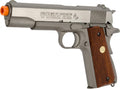 Evike Airsoft - Cybergun Colt Licensed Airsoft 1911 Tactical CO2-Powered GBB Blowback Airsoft Pistol by KWC (Model: Stainless Classic/Gun Only)
