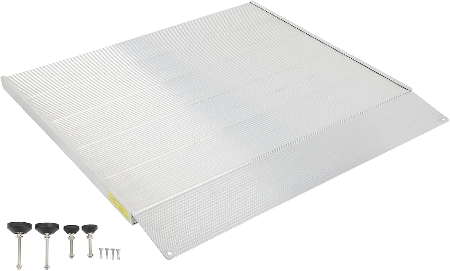 cciyu 36 Inch Threshold Ramp with Adjustable, Threshold Ramp for doorways Wheelchairs Walker Scooter and Uneven Surfaces or Single Step Rises Portable Self Supporting Aluminum