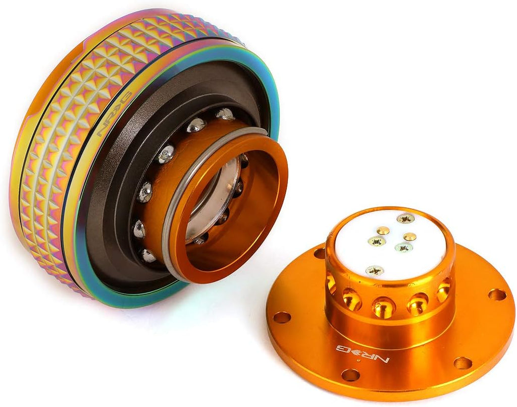 NRG Innovations SRK-210RG/MC Quick Release Kit (Rose Gold Body/Neochrome Pyramid Ring)