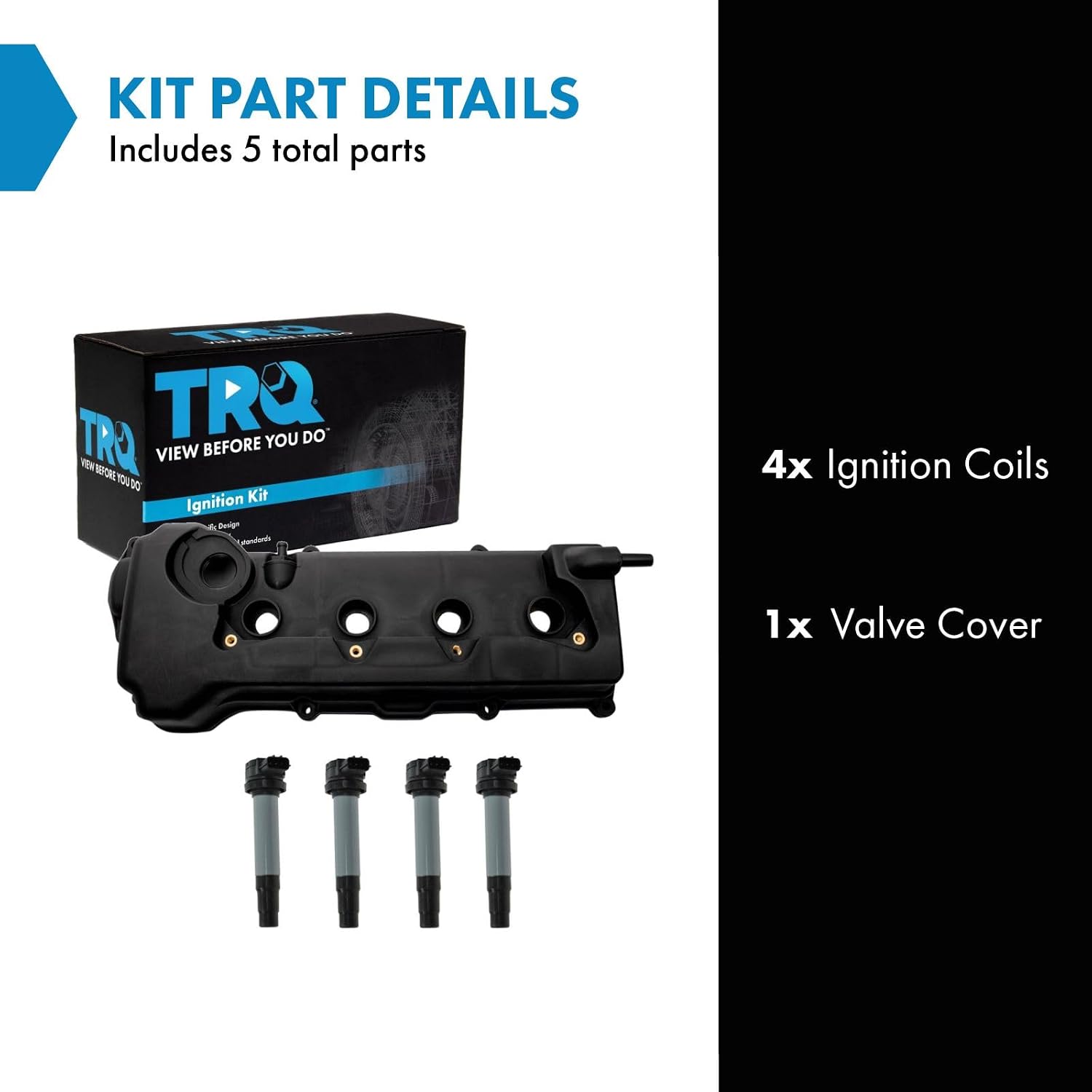 TRQ Ignition Coil Kit 5 Piece Compatible with 2000-2002 Nissan Sentra