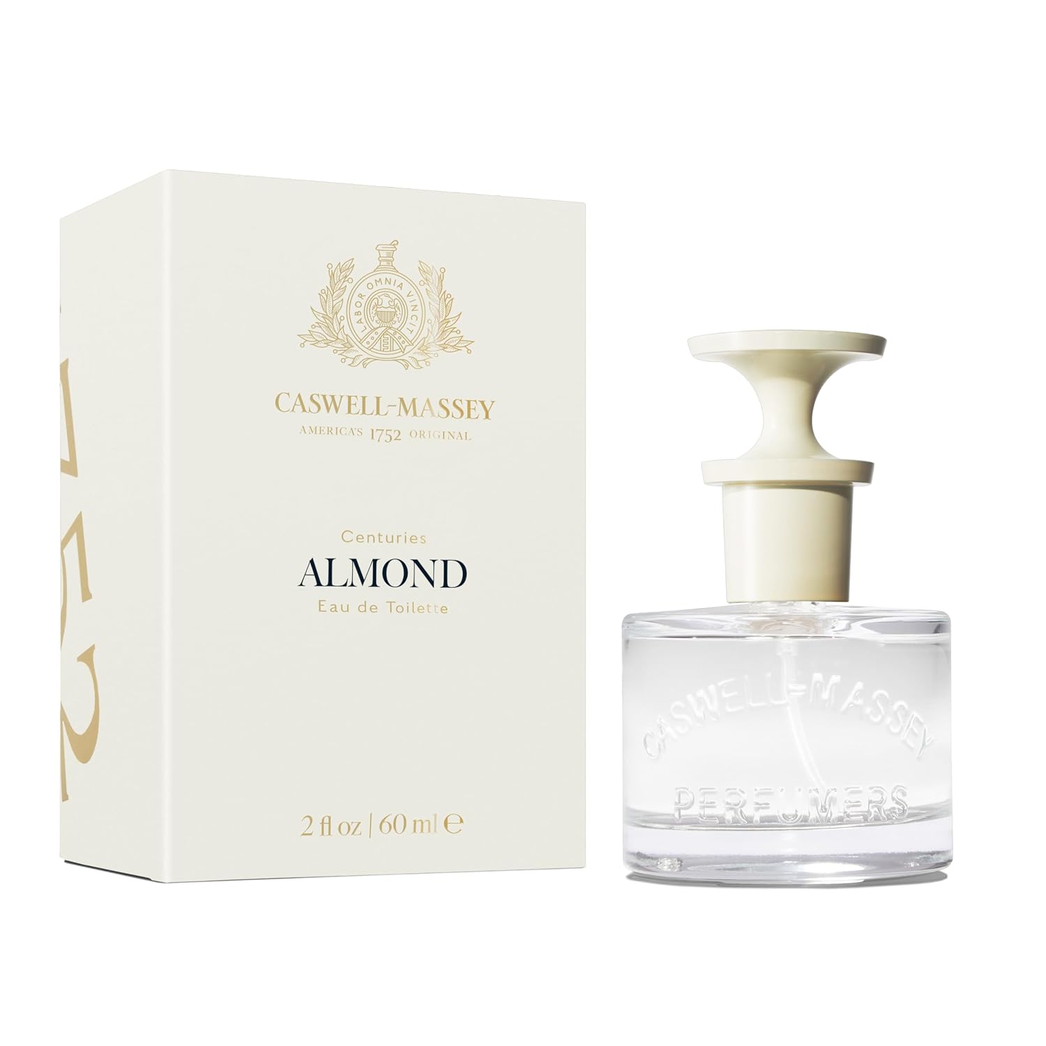 Caswell-Massey Almond Eau De Toilette Perfume Spray, Infused With Cherry, Salt & Tonka Bean, Fragrance for Women, Made in USA, 2.0 Oz