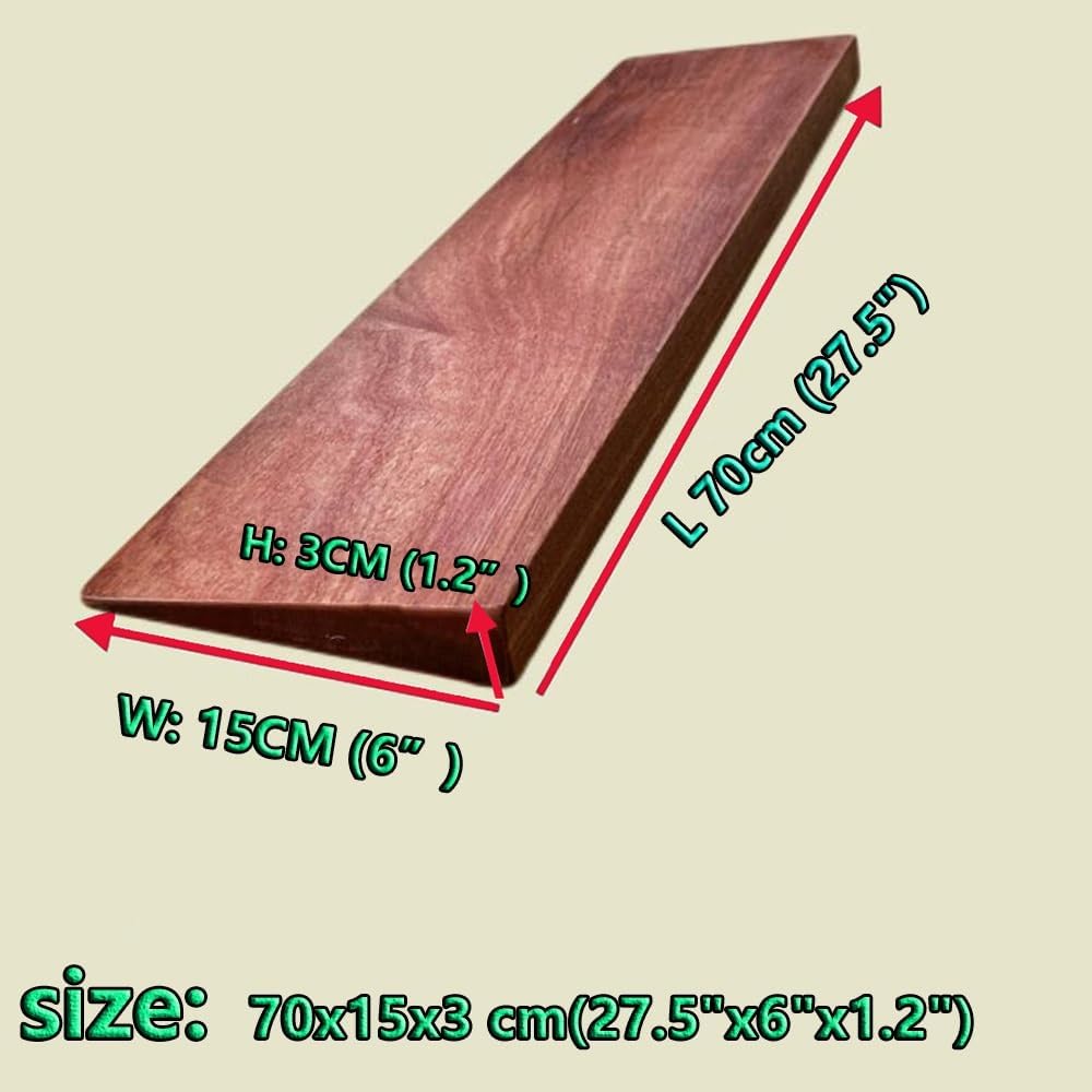 Wood Wheelchair Ramp, Doorway Threshold Ramp for Walkers Robot,Home Bike(Wood,70x15x3 cm(27.5'x6'x1.2'))