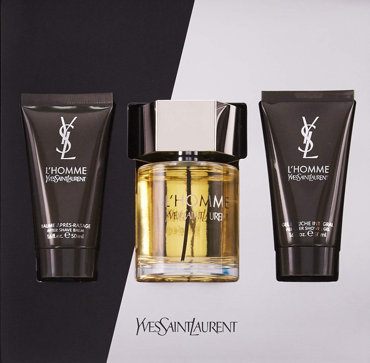 Yves Saint Laurent L'Homme Men Gift Set (Eau De Toilette Spray, After Shave Balm and All Over Shower Gel)