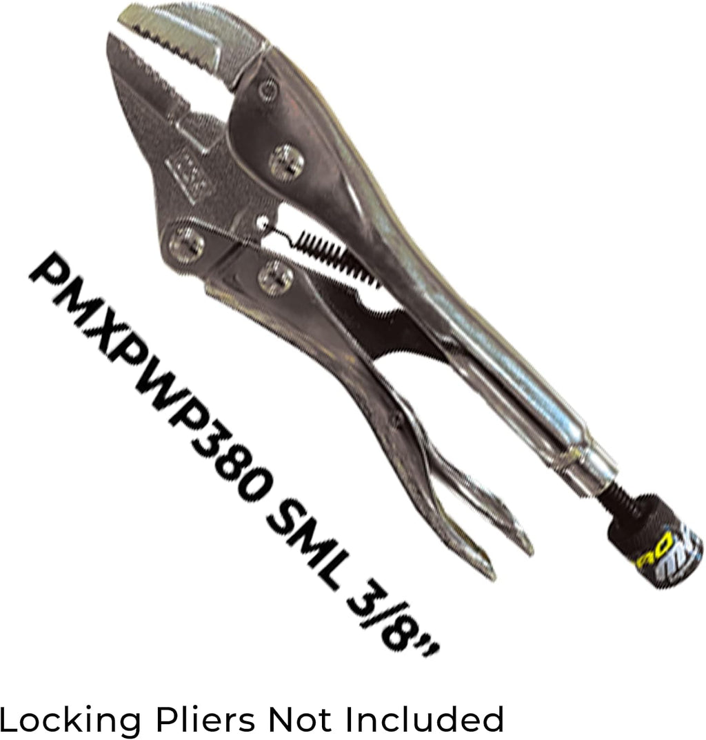 PRO MAXX PlierPull 3/8' Locking Plier Threaded Adapter Connects Your Vise Grip to Included 11' Slide Hammer Pulling Power For Auto Body Repairs, Popping Cotter Pins, Bushings Seals More ProMAXX Tool