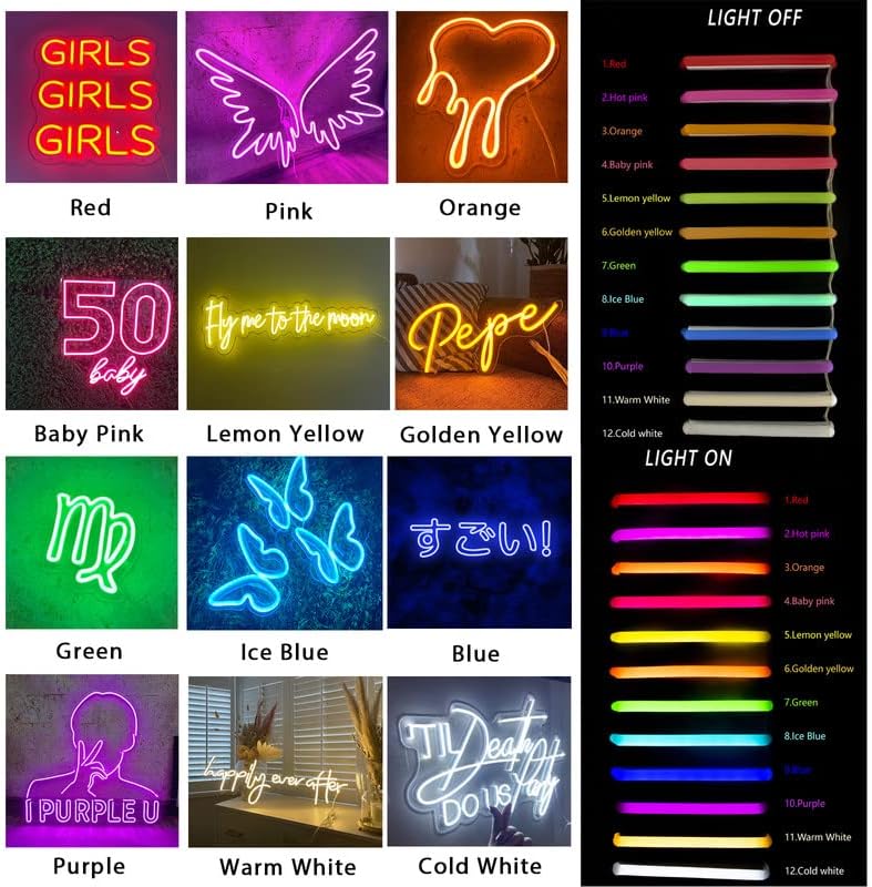 Personalized Neon Signs with Stand, Custom Reception Table Neon Sign, LED Family Name Neon Light Gift for Bedroom Room Wedding Birthday Party, Bar Shop Décor (2 Line Text, 16' Length)