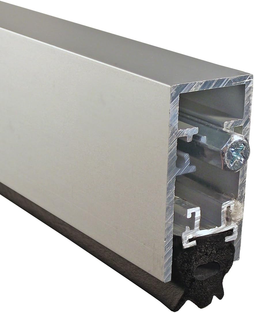 Pemko 4301-CRL Automatic Door Bottom, Clear Aluminum Surface Mounted with Sponge EPDM Rubber Seal, .75' Drop, 36' Length
