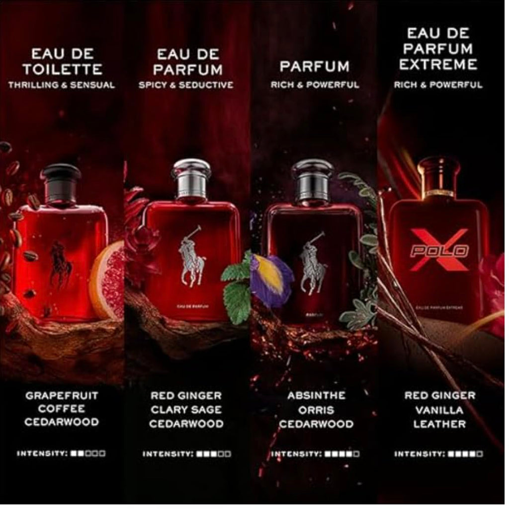 RALPH LAUREN FRAGRANCES - Polo Red - Parfum - Men's Cologne - Ambery & Woody - With Absinthe, Cedarwood, and Musk - Intense Fragrance