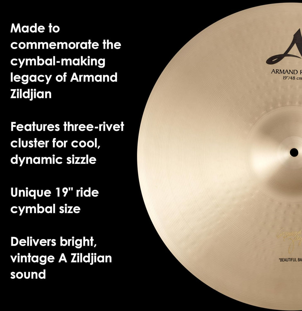 Zildjian A0044 19' A Armand Beautiful Baby Ride Cast Cymbal