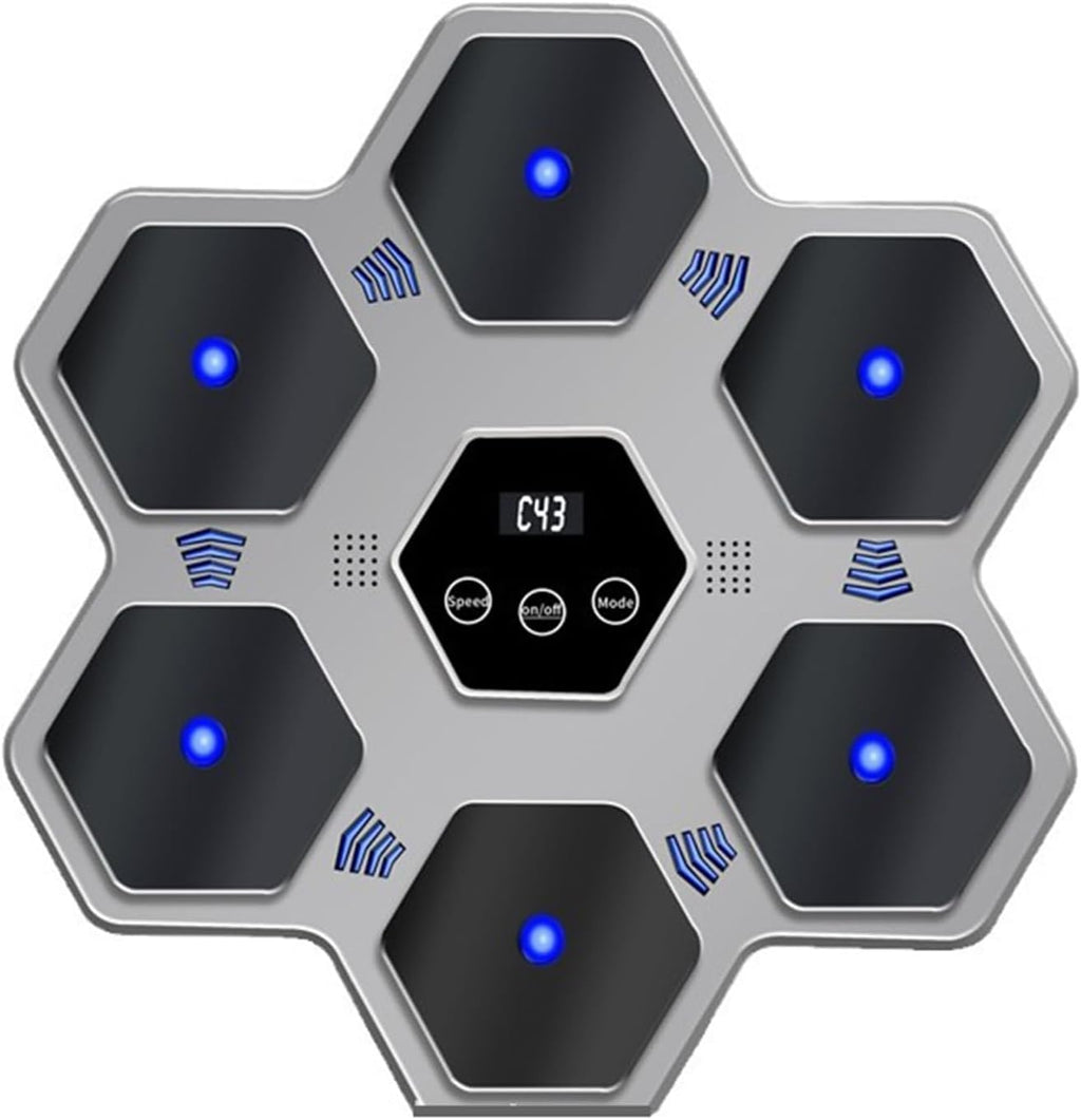Music Boxing Machine,Wall-Mounted Boxing Target Workout Equipment,LED Electronic Boxing Trainer for Office and Gym