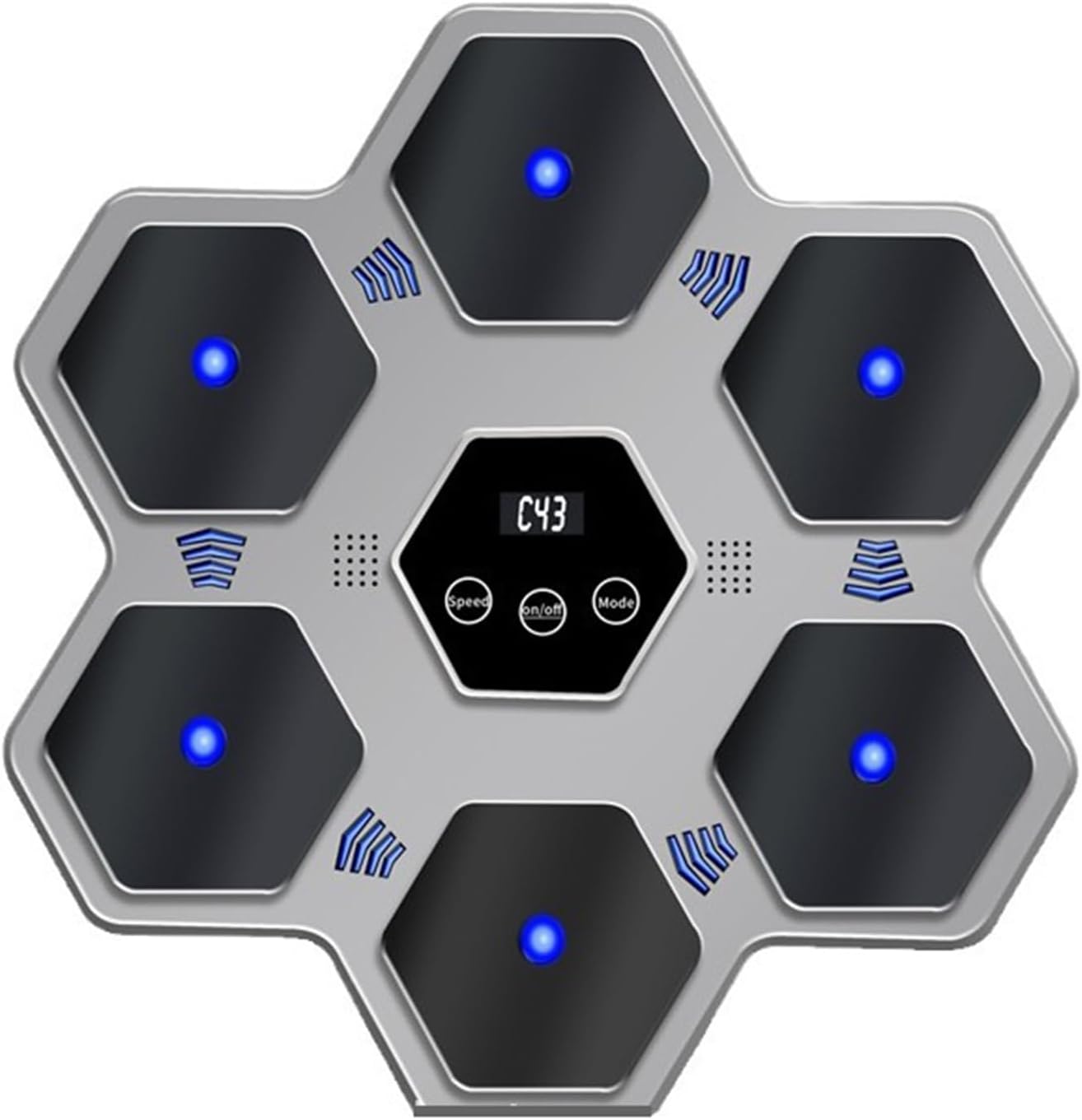 Music Boxing Machine,Wall-Mounted Boxing Target Workout Equipment,LED Electronic Boxing Trainer for Office and Gym