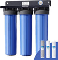 Waterdrop WHF3T-PG 3-Stage Whole House Water Filter System,1' Inlet/Outlet | Highly Reduces Lead, Chlorine, Odor and Taste, 7-Stage Filtration, with Carbon Filter & Sediment Filter, 5 Micron