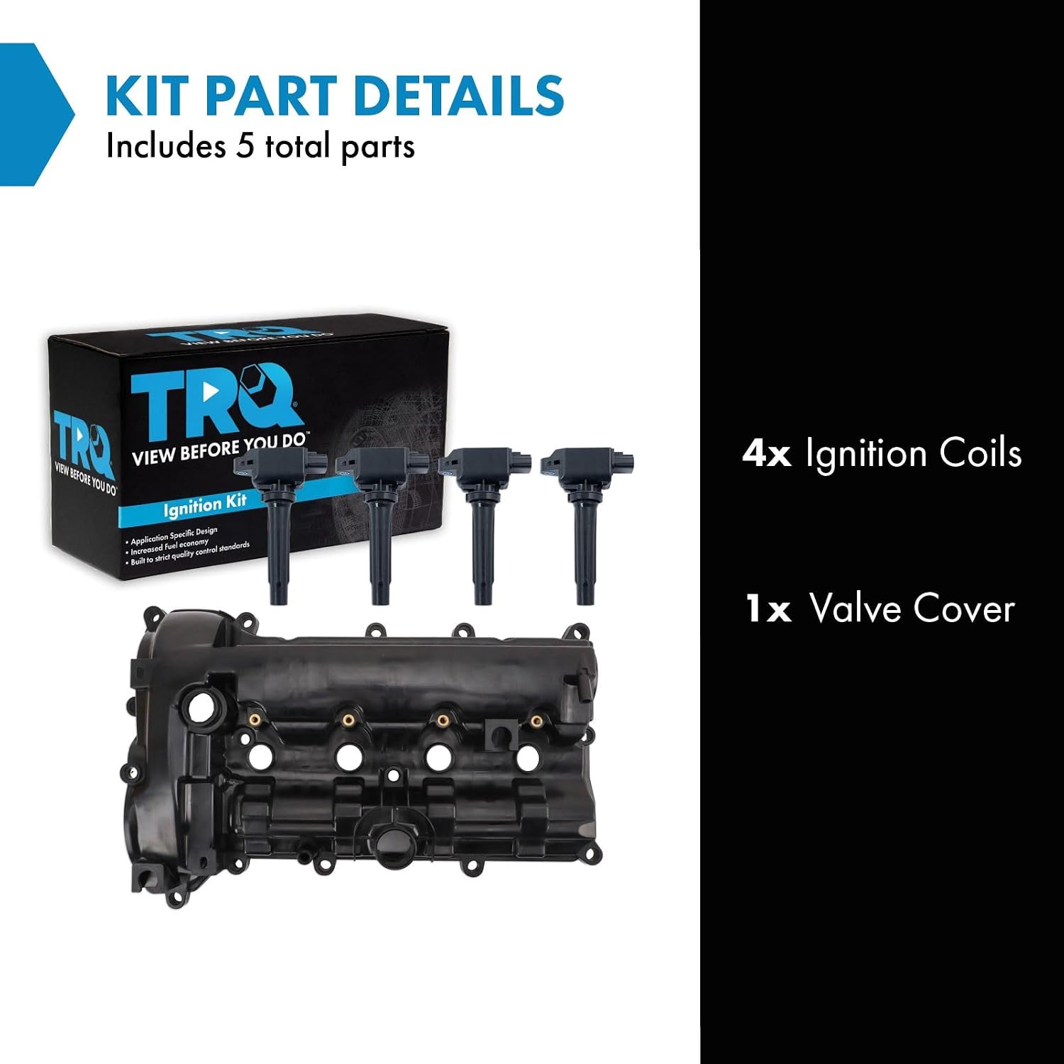 TRQ Ignition Coil Kit 5 Piece Compatible with 2013-2022 Mazda 3 2016-22 CX-3 2013-16 CX-5