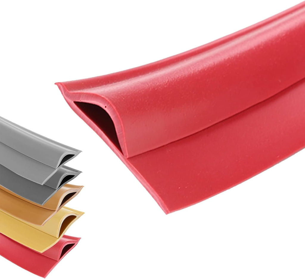 CMYUN Extra Long Floor Transition Strip, Carpet to Wood Tile Non-Slip Edging Trim Binding Strips, Cuttable Customizable Doorway Threshold Strip (Color : Red, Size : Length-10m(32.8ft))
