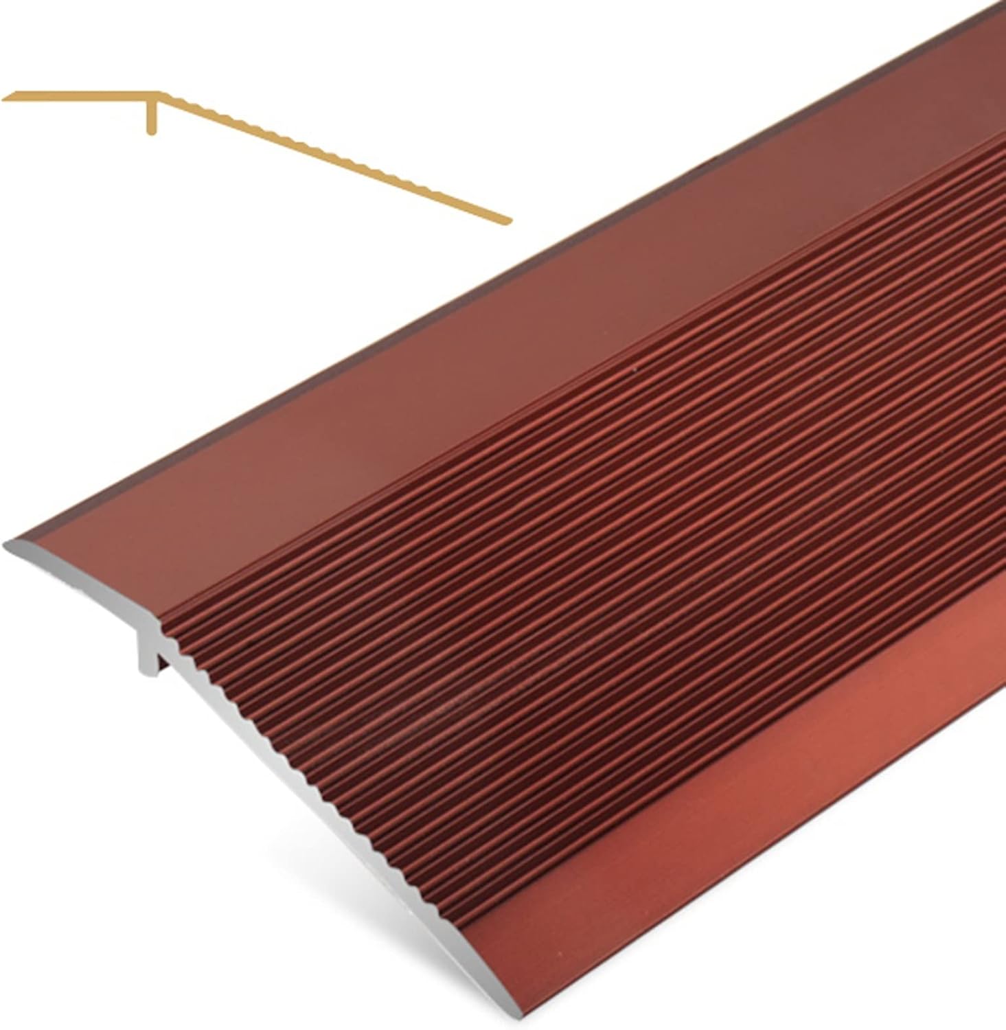 Floor Transition Strips ， Aluminum Alloy Threshold for Wood to Tile, Doorways, Laminate to Hardwood