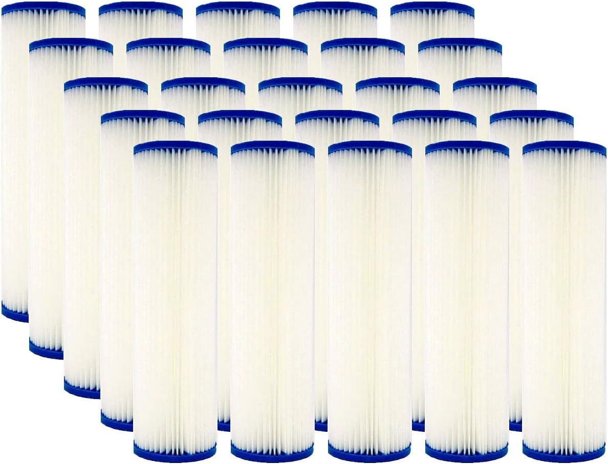 IPW Industries Inc. 5 Micron 10' x 2.5' Pleated Sediment Water Filter Cartridge | Universal Replacement for Any 10 inch RO Unit | Compatible with R50, 801-50, WFPFC3002, WB-50W, SPC-25-1050, WHKF-WHPL