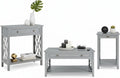 Alaterre Furniture Coventry 36' Coffee, End Tray and Console/TV Table, Set of 3, Grey