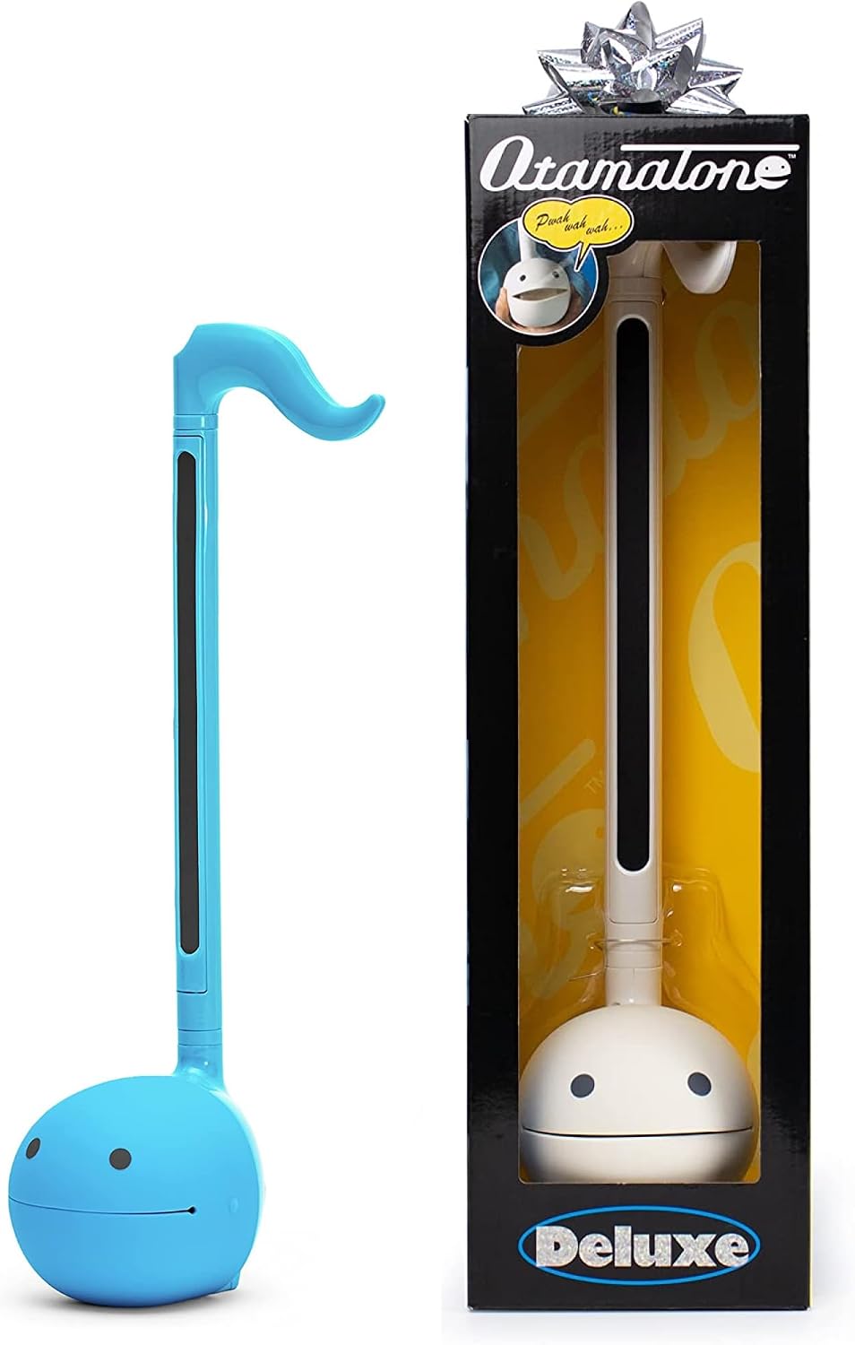 Otamatone Blue + White Electronic Musical Instrument Portable Synthesizer Collector's Set Deluxe + Regular 2 Pc Set