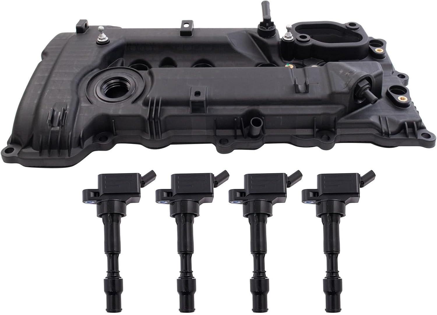 TRQ Ignition Coil Kit 5 Piece Compatible with 2015-2016 Hyundai Elantra 2017-2018 Kia Forte