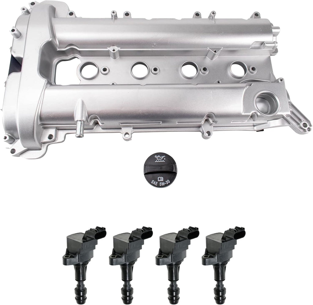 TRQ Ignition Coil Kit 5 Piece Valve Cover Compatible with 2010-2016 Buick LaCrosse 2011-2017 Regal 2012-2017 Verano 2012-2015 Chevrolet Captiva Sport 2010-2017 Equinox GMC Terrain 2013-2014 Malibu