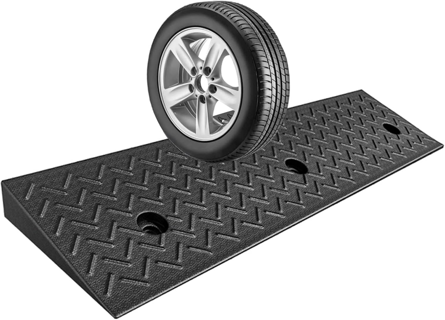 Curb Ramps Threshold Ramp Rise Driveway Ramp for Loading Dock Bike Vehicle Warehouse Sidewalk Wheelchair Car Slope Ramp(39.4x11.8x4.3in)